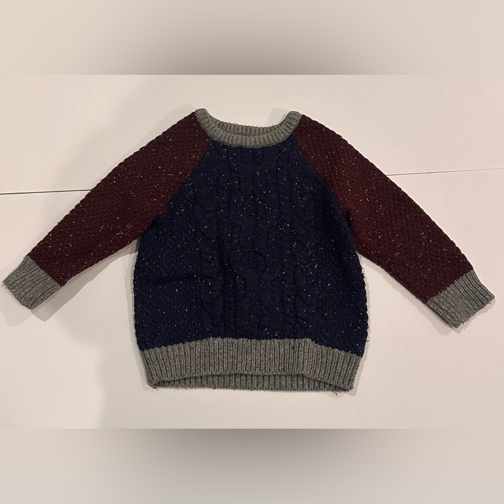 Cat & Jack Toddler Sweater - Navy and Burgundy